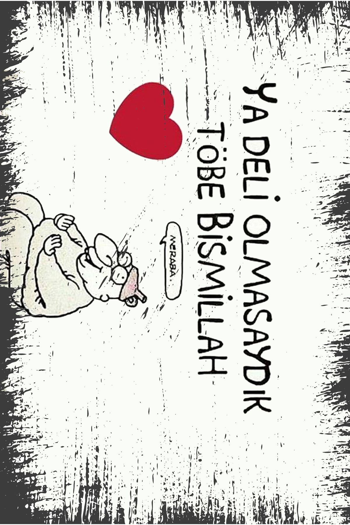 Yazılı Retro Ahşap Poster