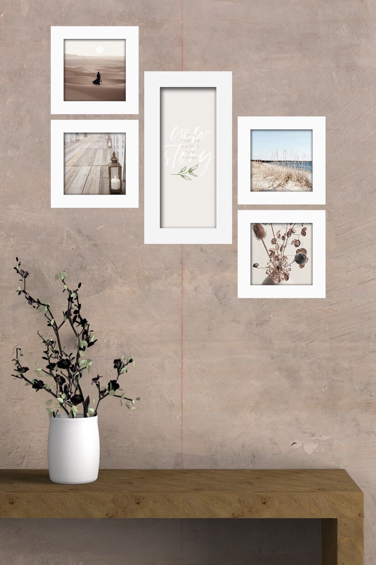 Collage Style 5 Parçalı Mdf Tablo Atf275