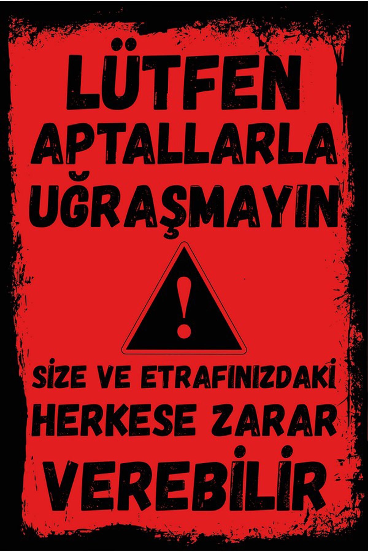Yazılı Retro Ahşap Poster
