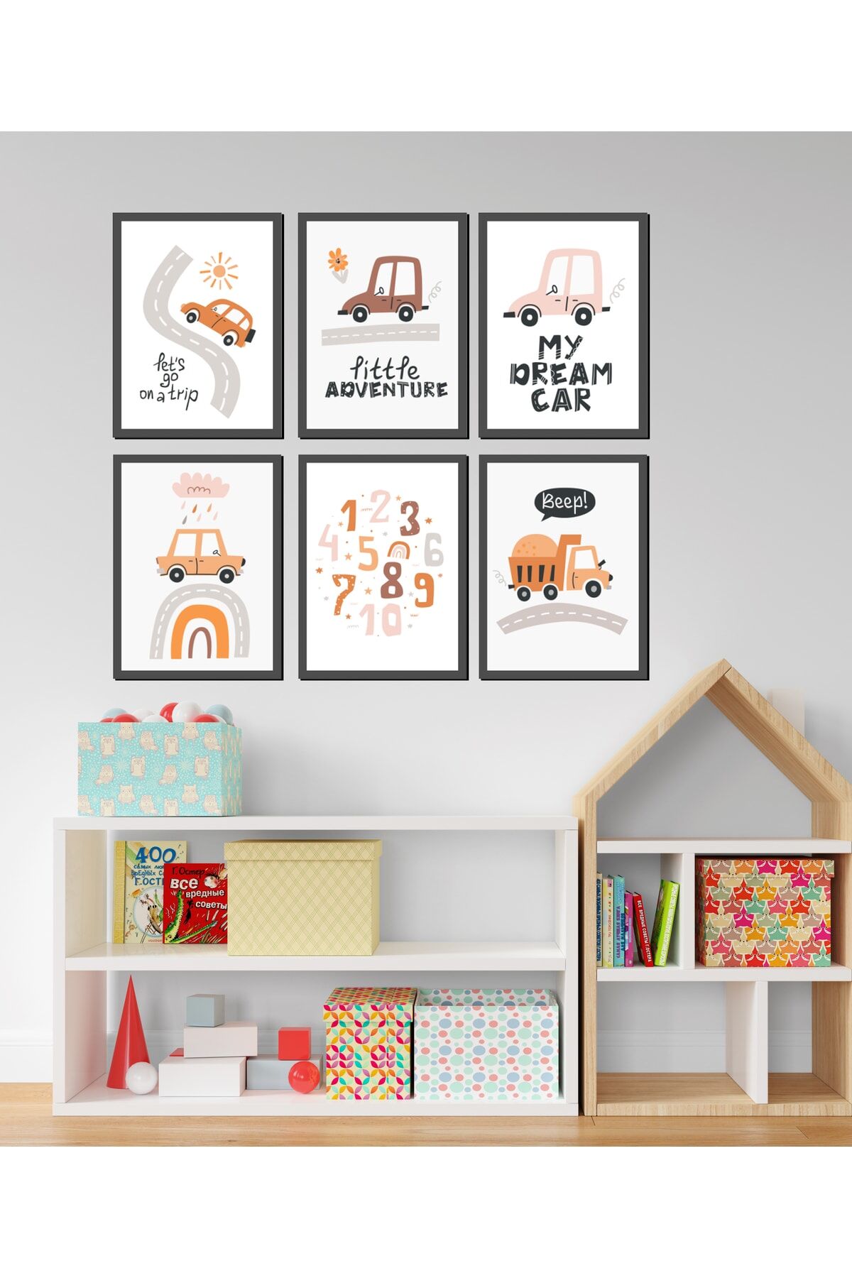 Erkek Çocuk Odası 6'lı Mdf Tablo Set 15x20