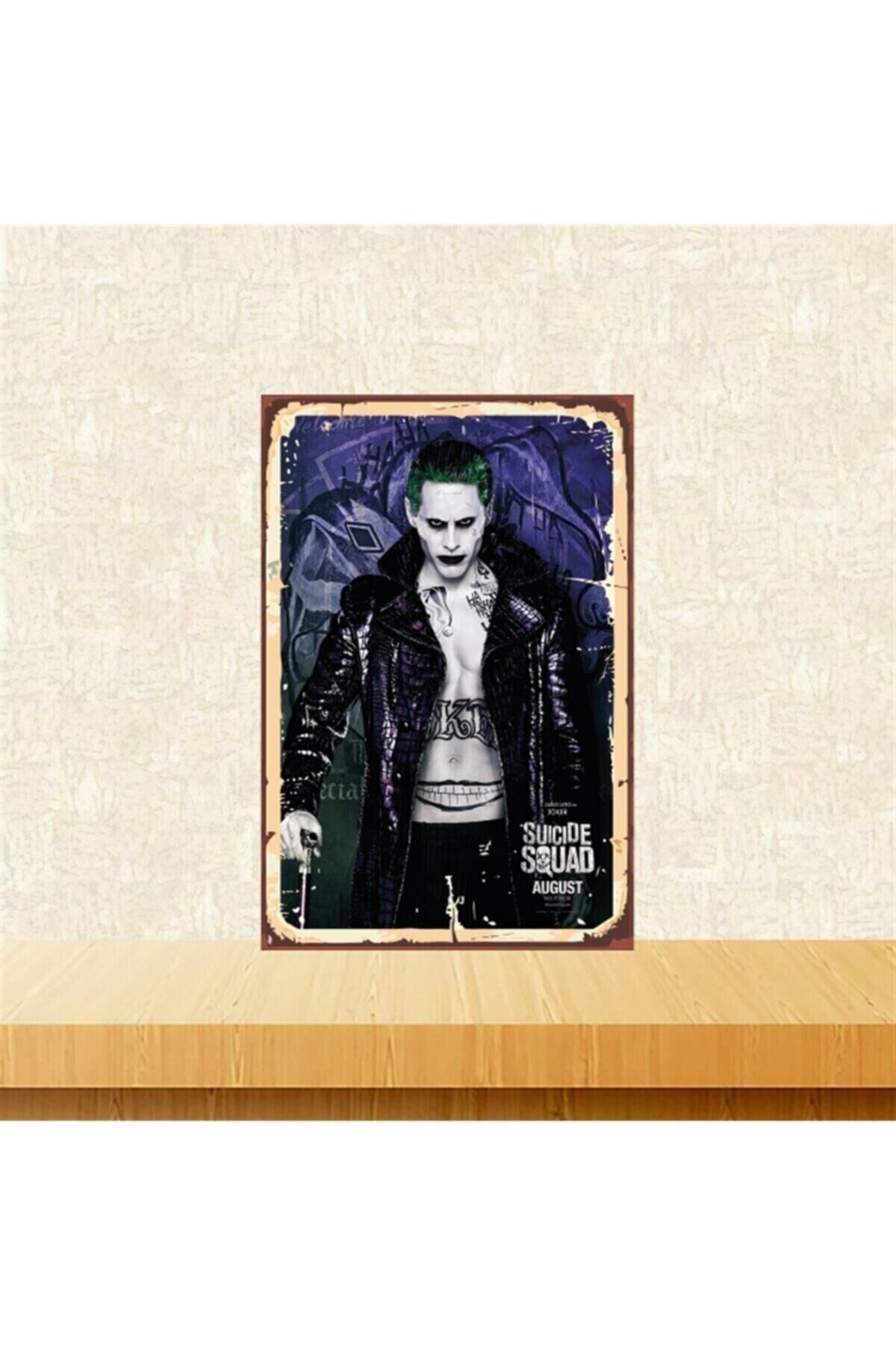 Suicide Squad Joker 20-30 Cm Retro Ahşap Tablo Tkfx5368
