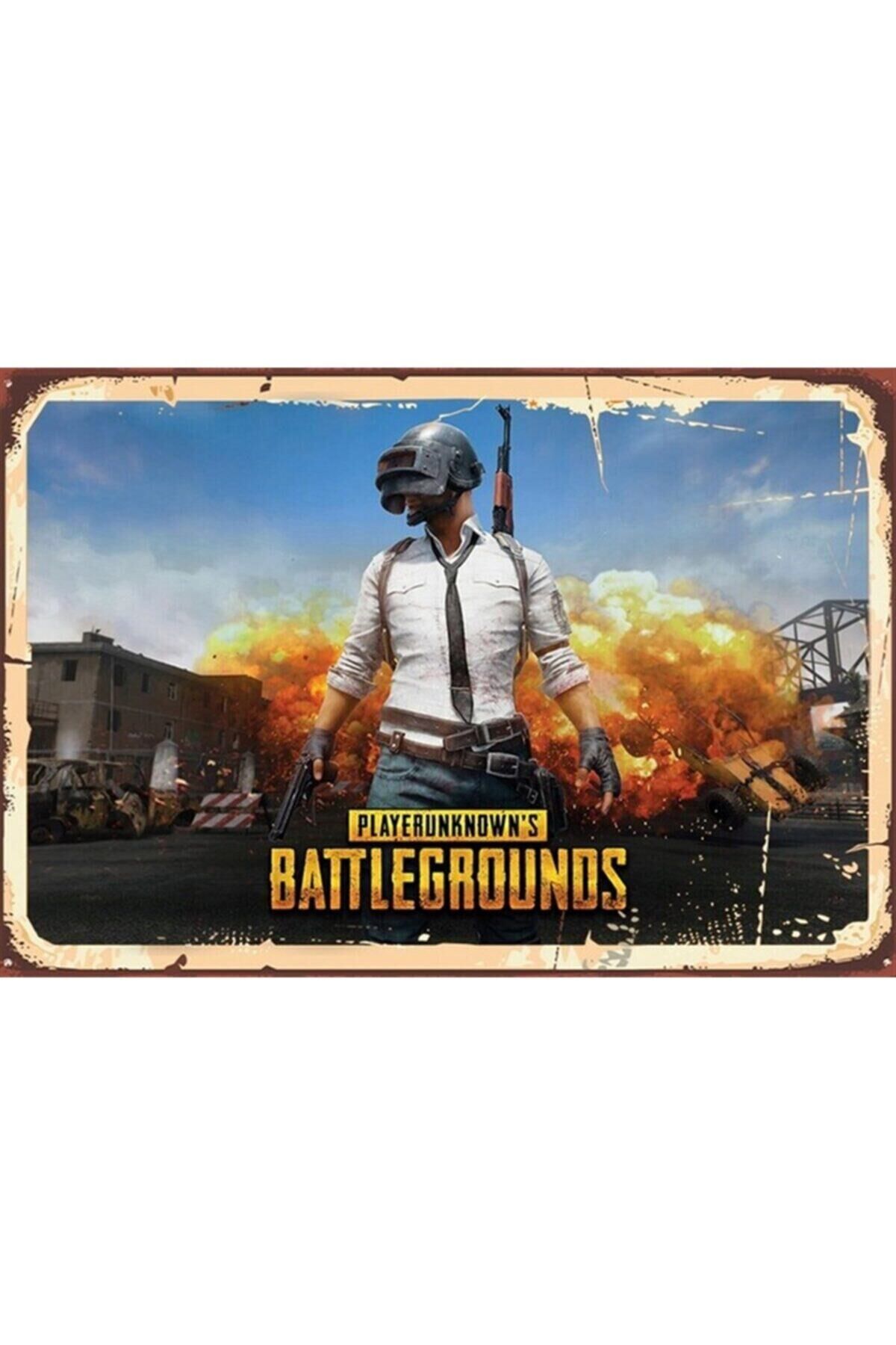 Pubg Ahşap Retro Poster