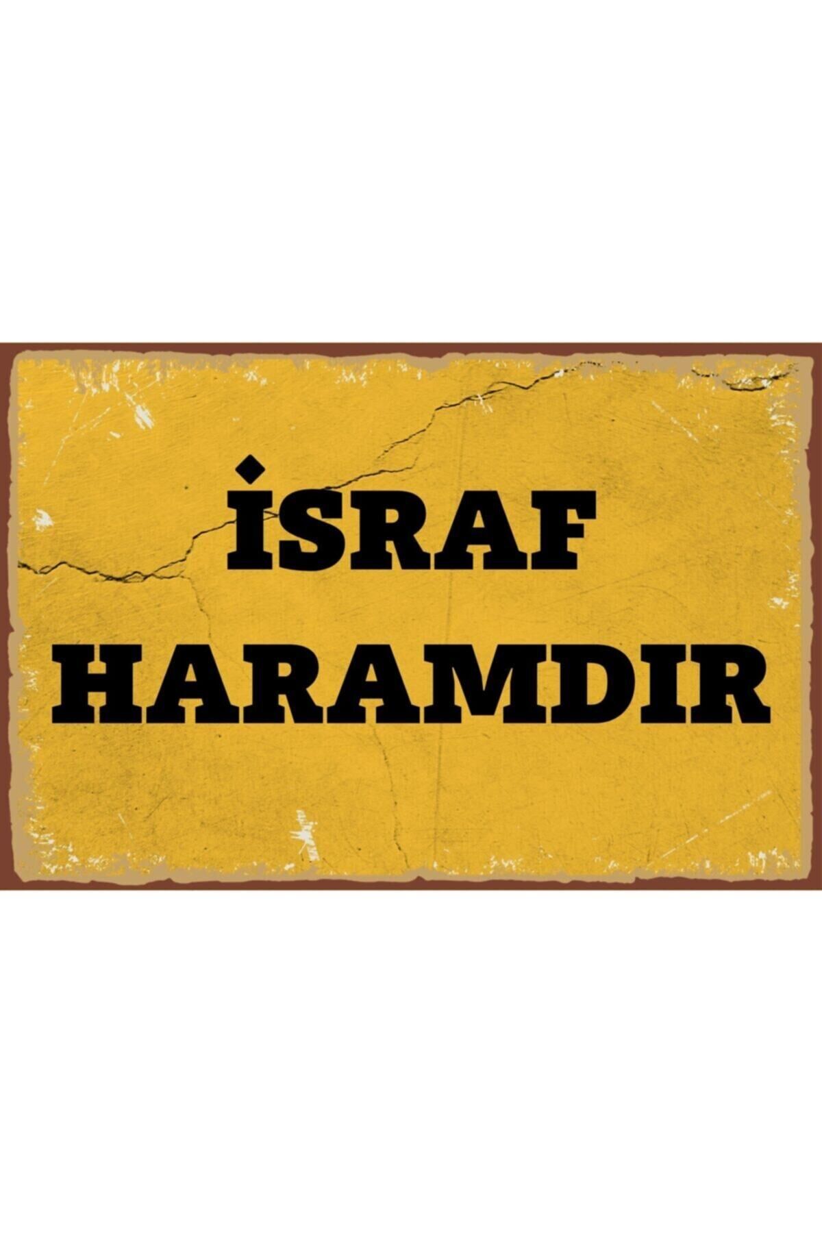 Israf Haramdır Ahşap Poster