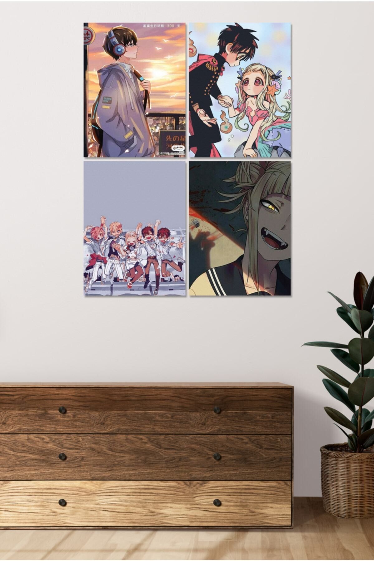 4 Parçalı Çerçeve Görünümlü Mdf Tablo Seti Dnu091