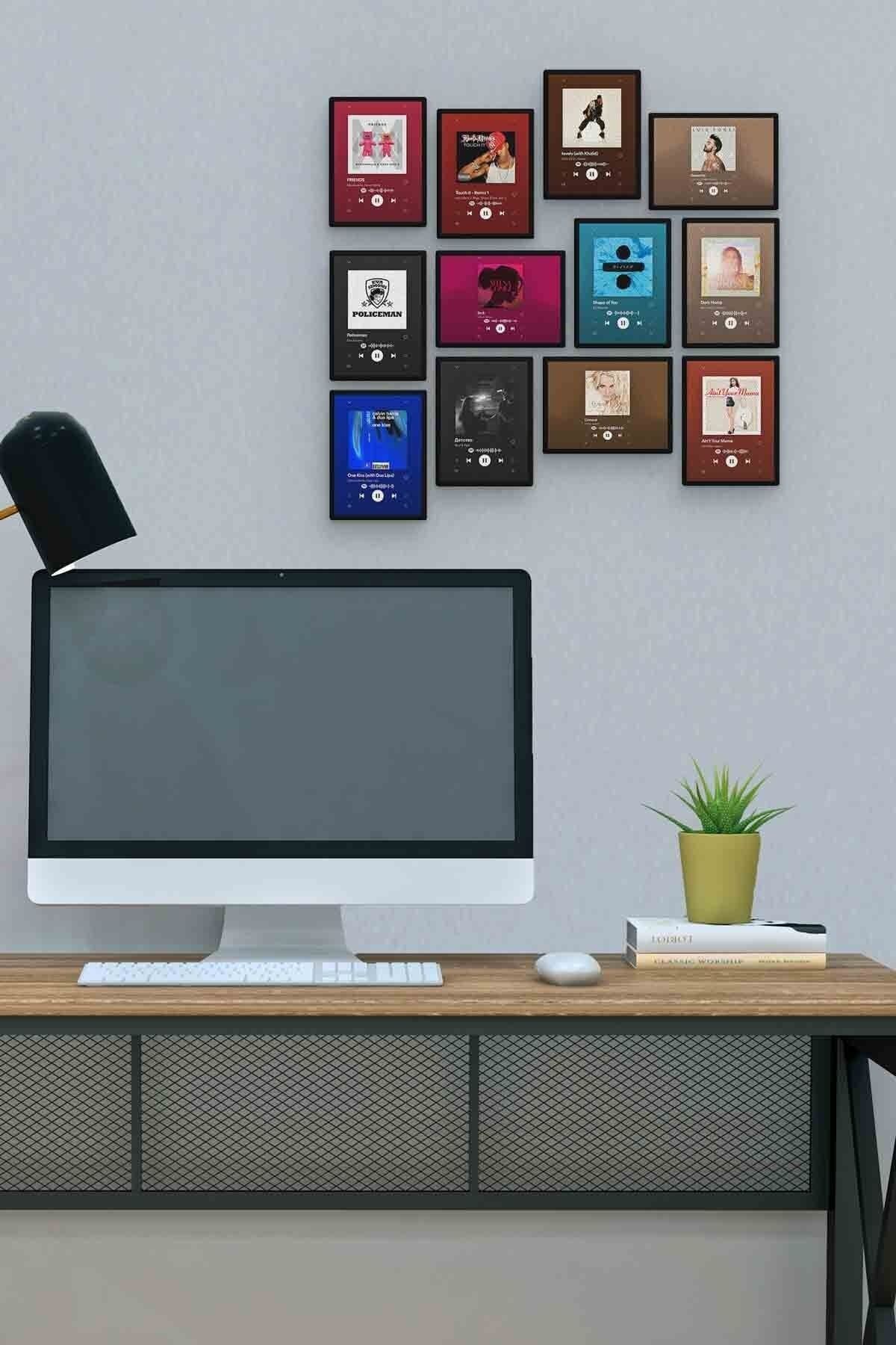 Yabancı Pop 12 Parça Mdf (ahşap) Tablo Ofis Boyu