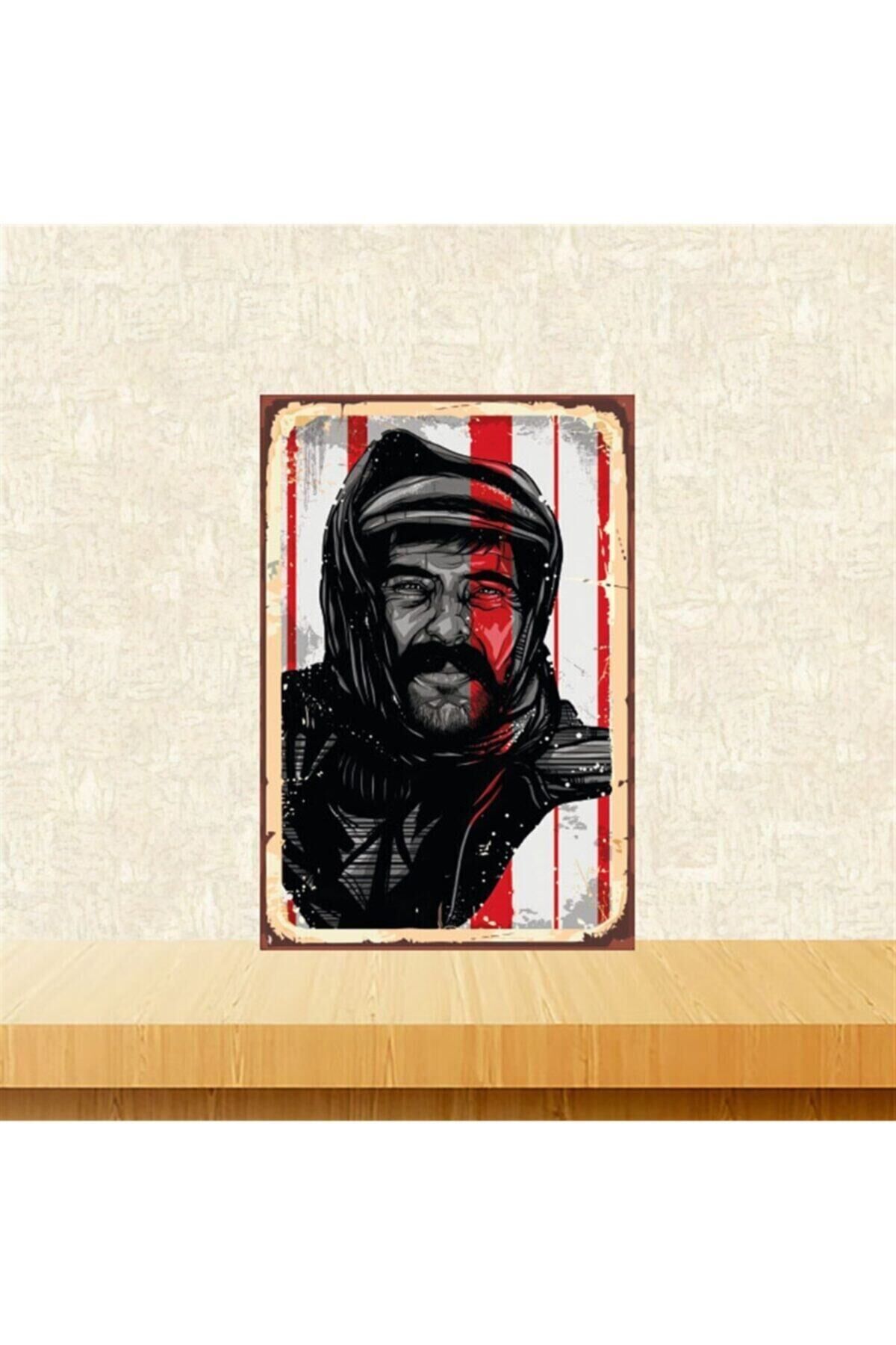 Tarık Akan Yol Film 20-30 Cm Retro Ahşap Tablo Tkfx4890