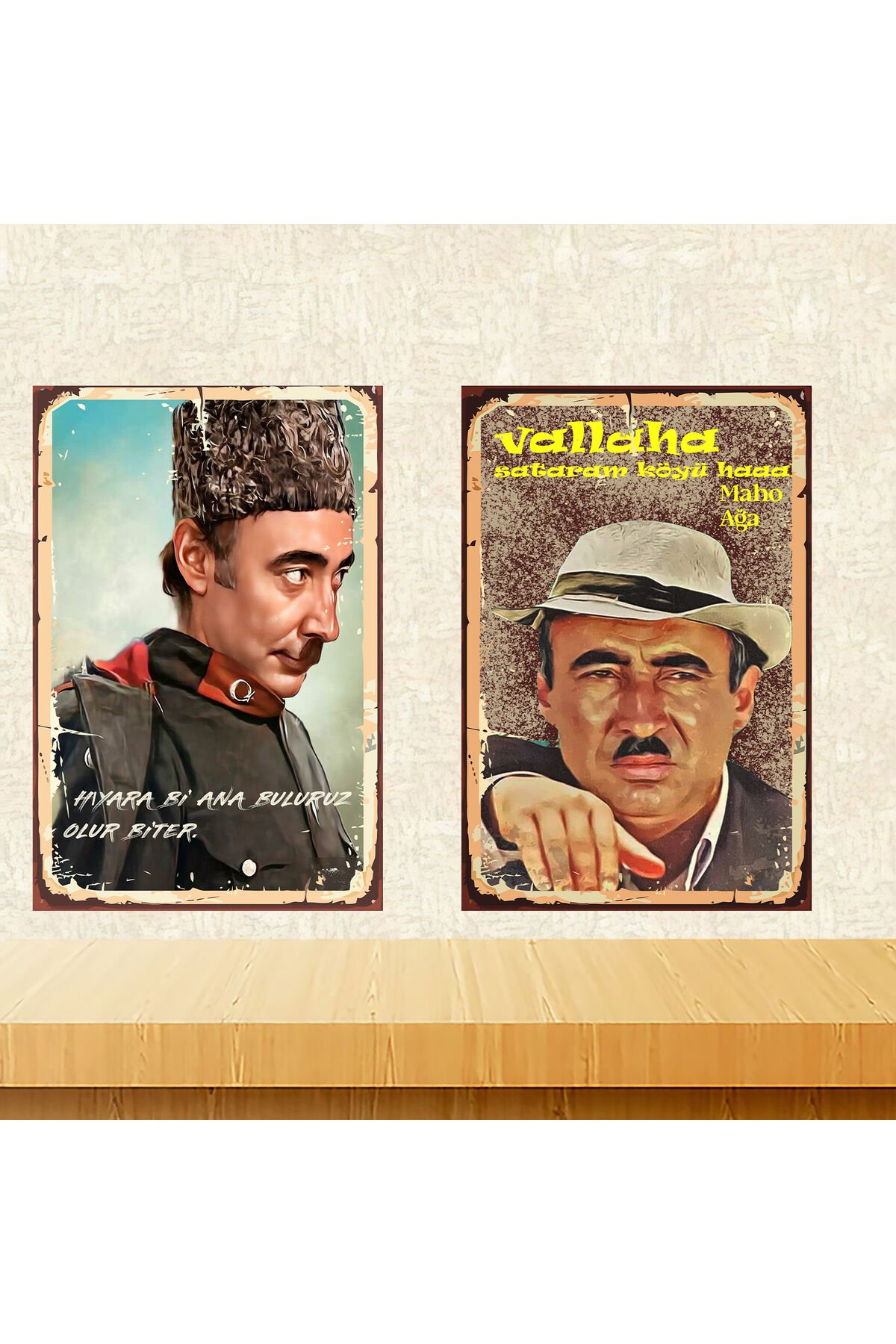 Şener Şen Replikleri Temalı 20 x 30 CM MDF Ahşap Duvar Tablosu Arkasından Yapışkan Mevcuttur.