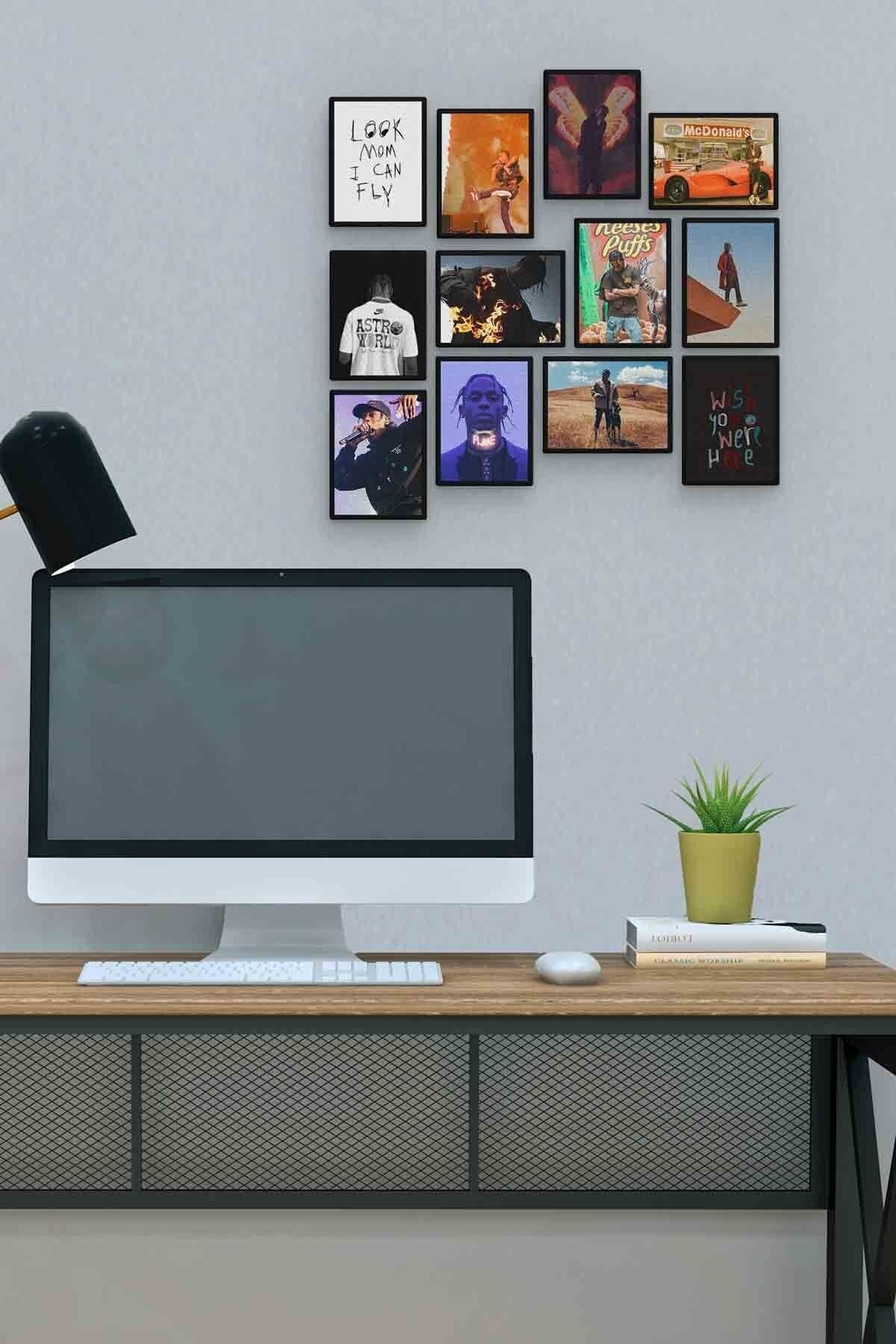 Travis 12 Parça Mdf (ahşap) Tablo Ofis Boyu