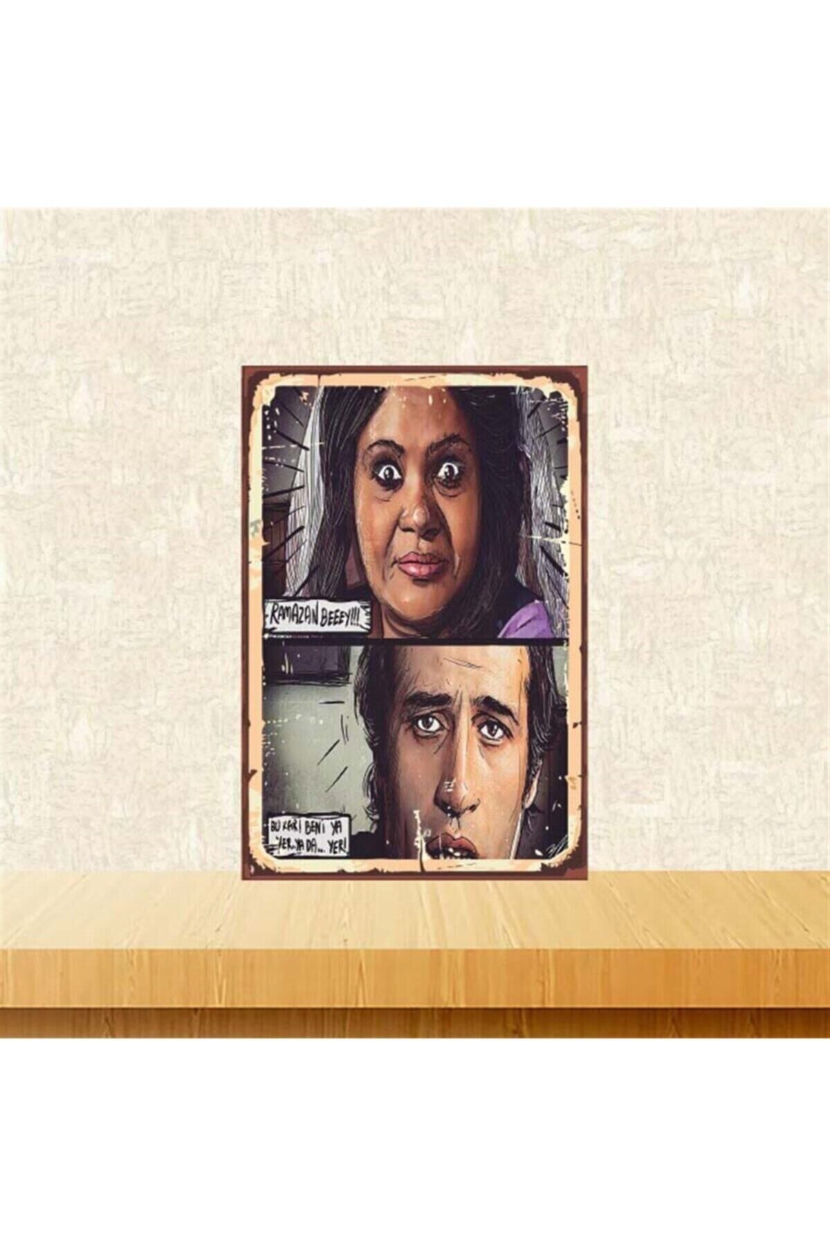 Süt Kardeşler Bu Karı Beni Ya Yer Retro Ahşap Poster 20x30 cm