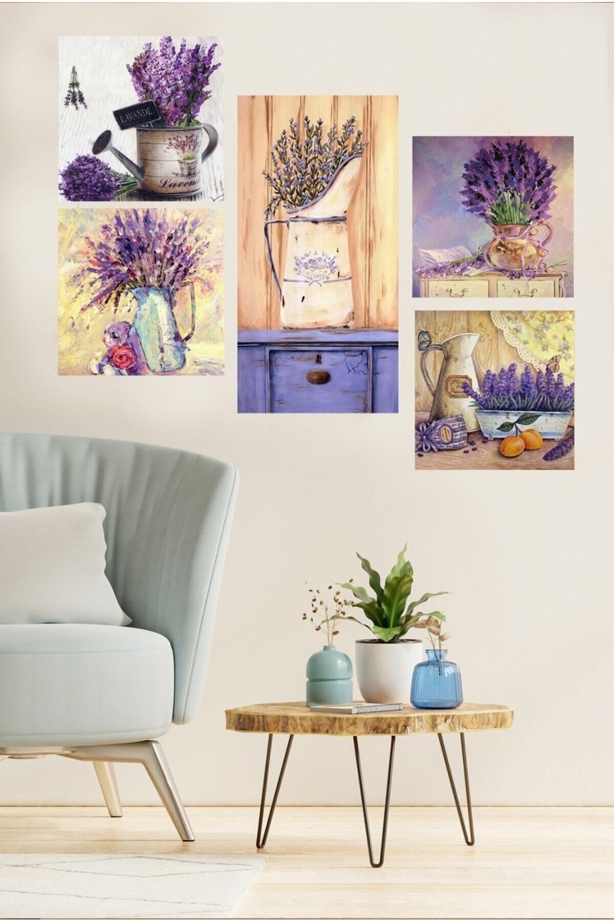 Collage Style 5 Parçalı Mdf Tablo Atf64