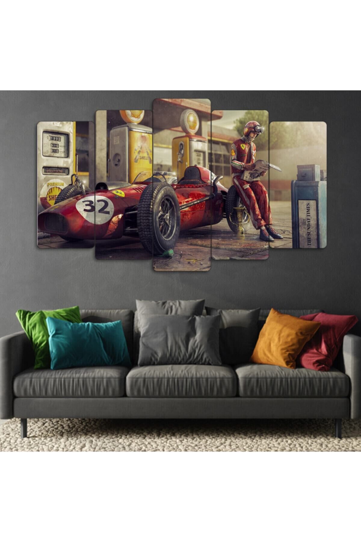 Ferrari - 5 Parçalı Tablo