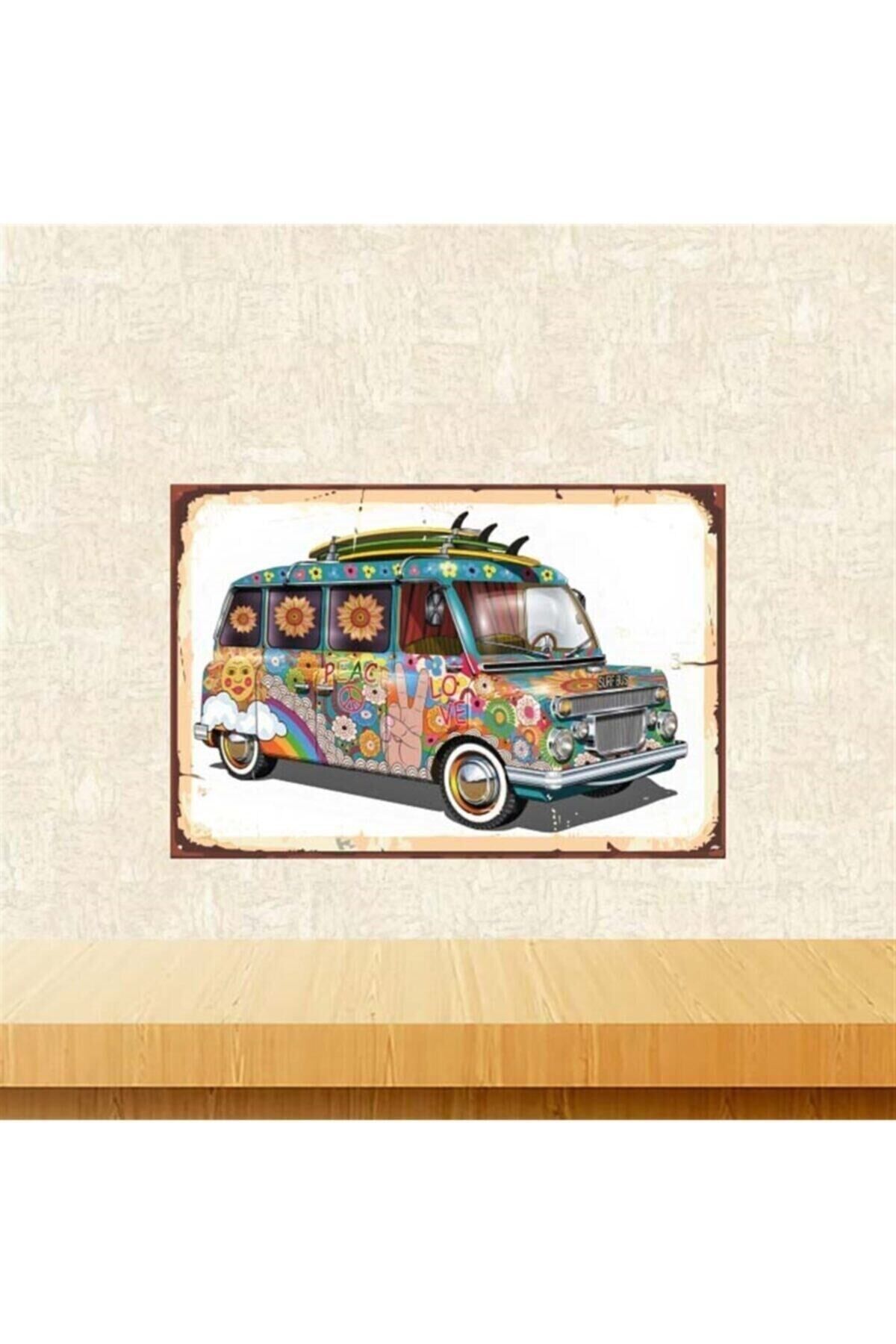 Araba 20-30 Cm Retro Ahşap Poster Tkfx4197