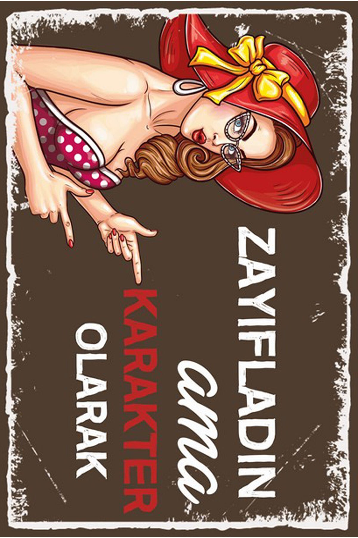 Yazılı Retro Ahşap Poster