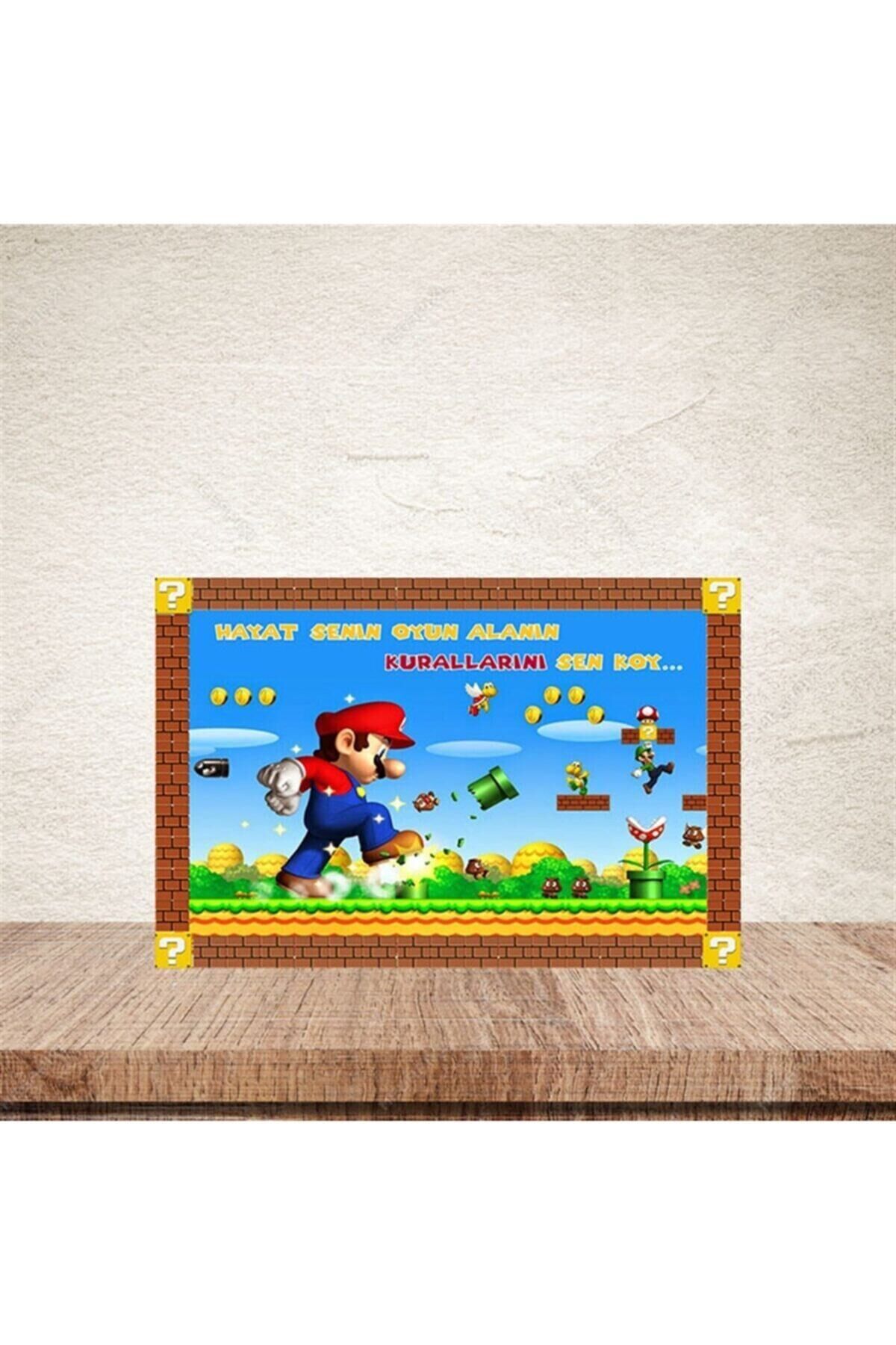 Hayat Senin Oyun Alanın Retro Ahşap Poster 20-30 cm