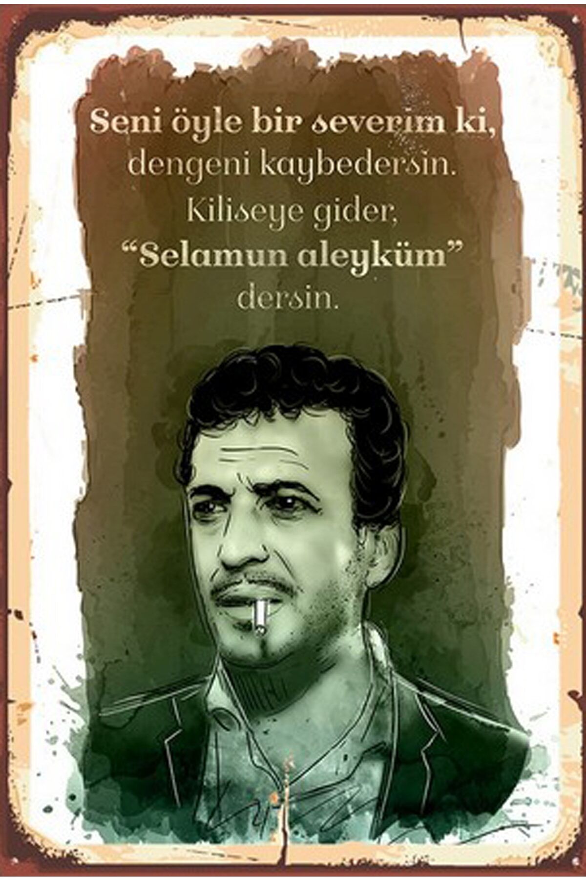 Retro Ahşap Poster