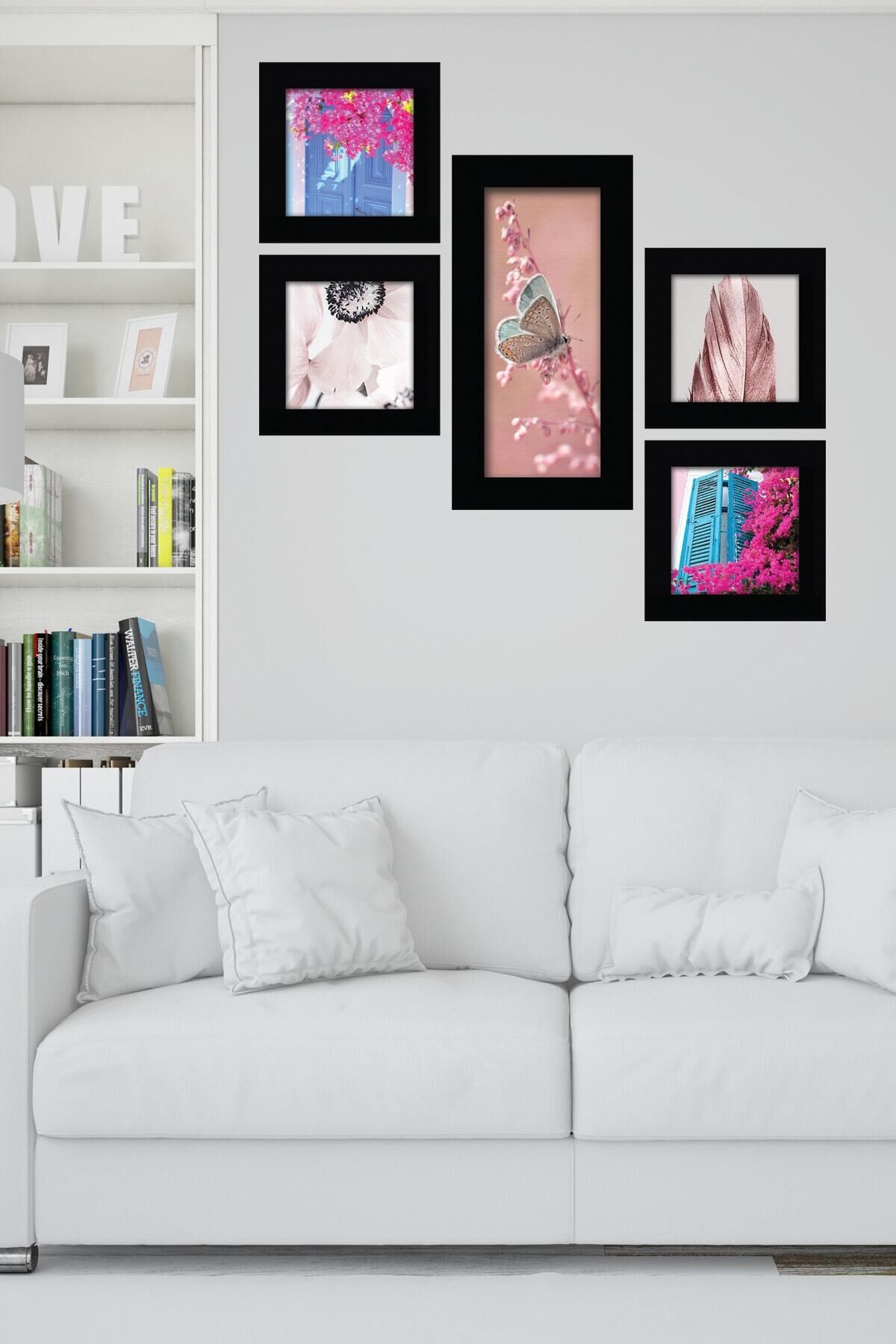 Collage Style 5 Parçalı Mdf Tablo Atf277