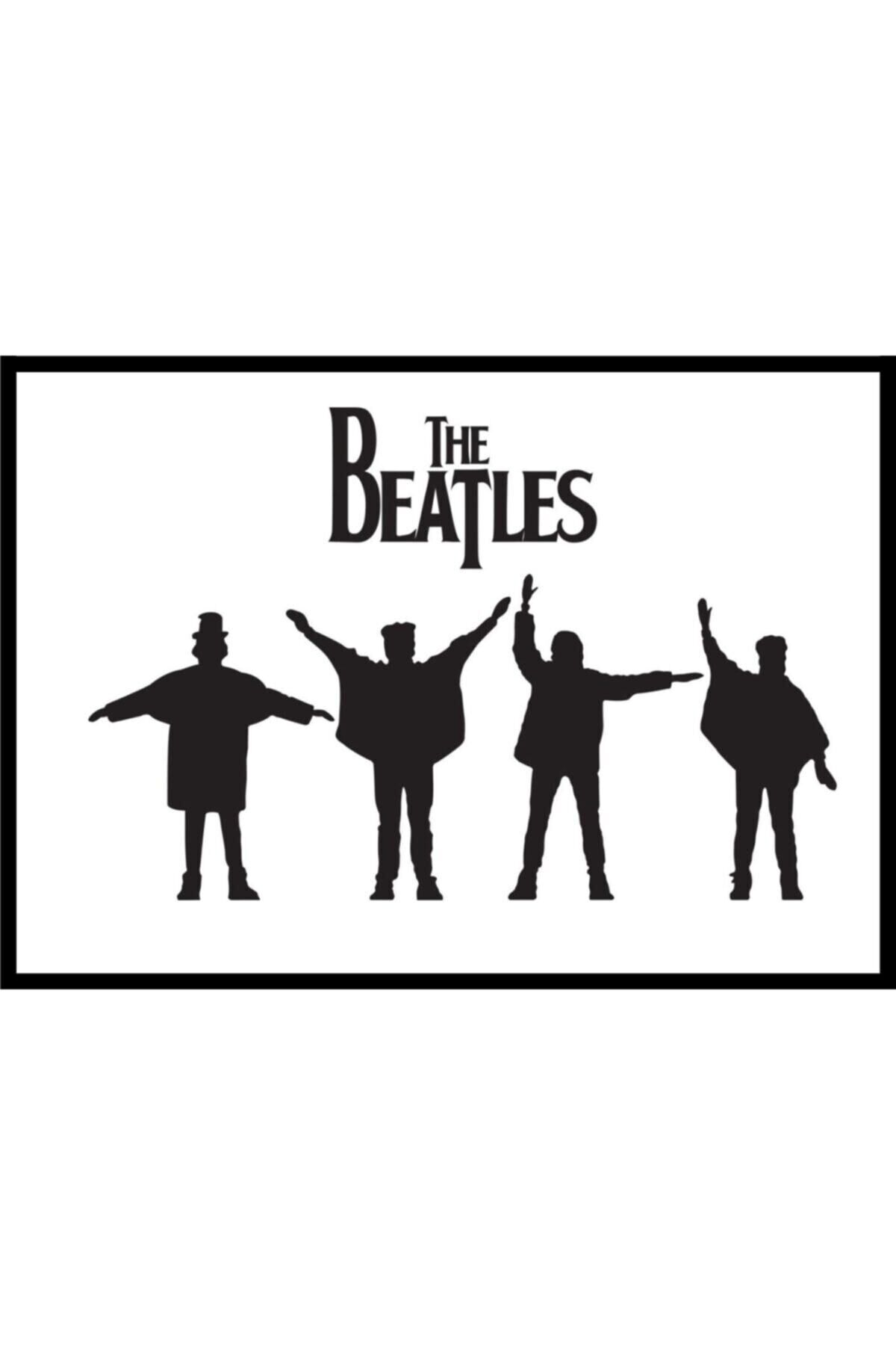 Beatles Retro Ahşap Poster