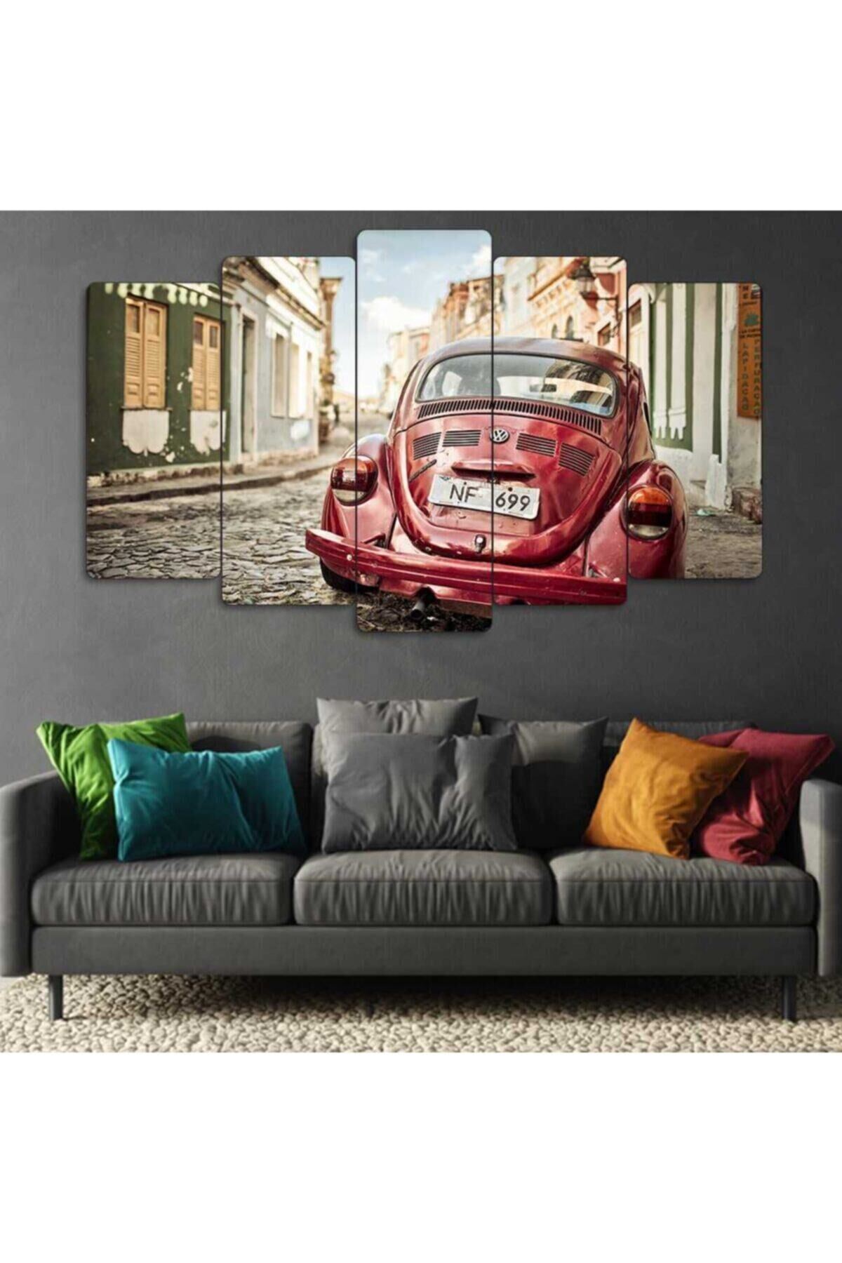 Kırmızı Vosvos - 5 Parçalı Tablo