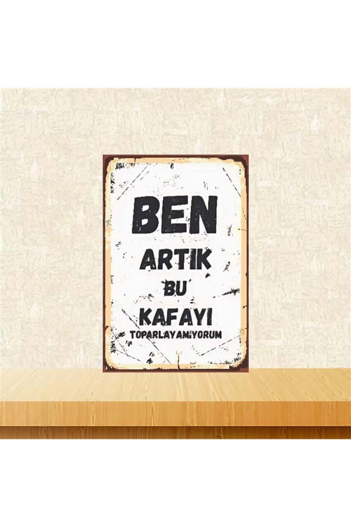 Kafayı Toparlayamıyorum Retro Ahşap Poster