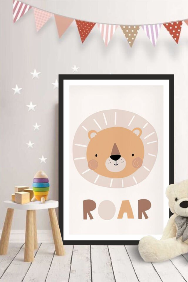 Çocuk Odası Tasarımlı Çerçeve Görünümlü Mdf Tablo