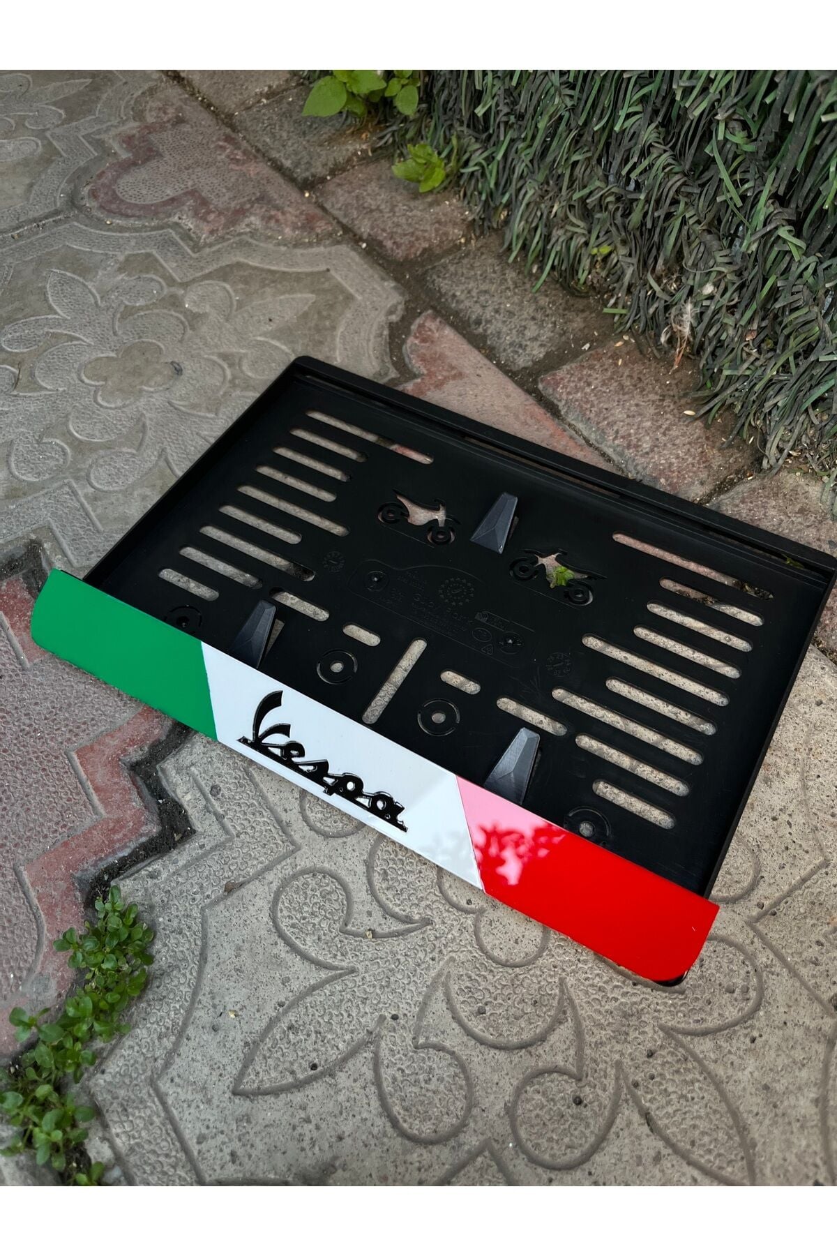 3 Renk Vespa Motorsiklet Plakalık İtalyan Model Takmatik Piaggio