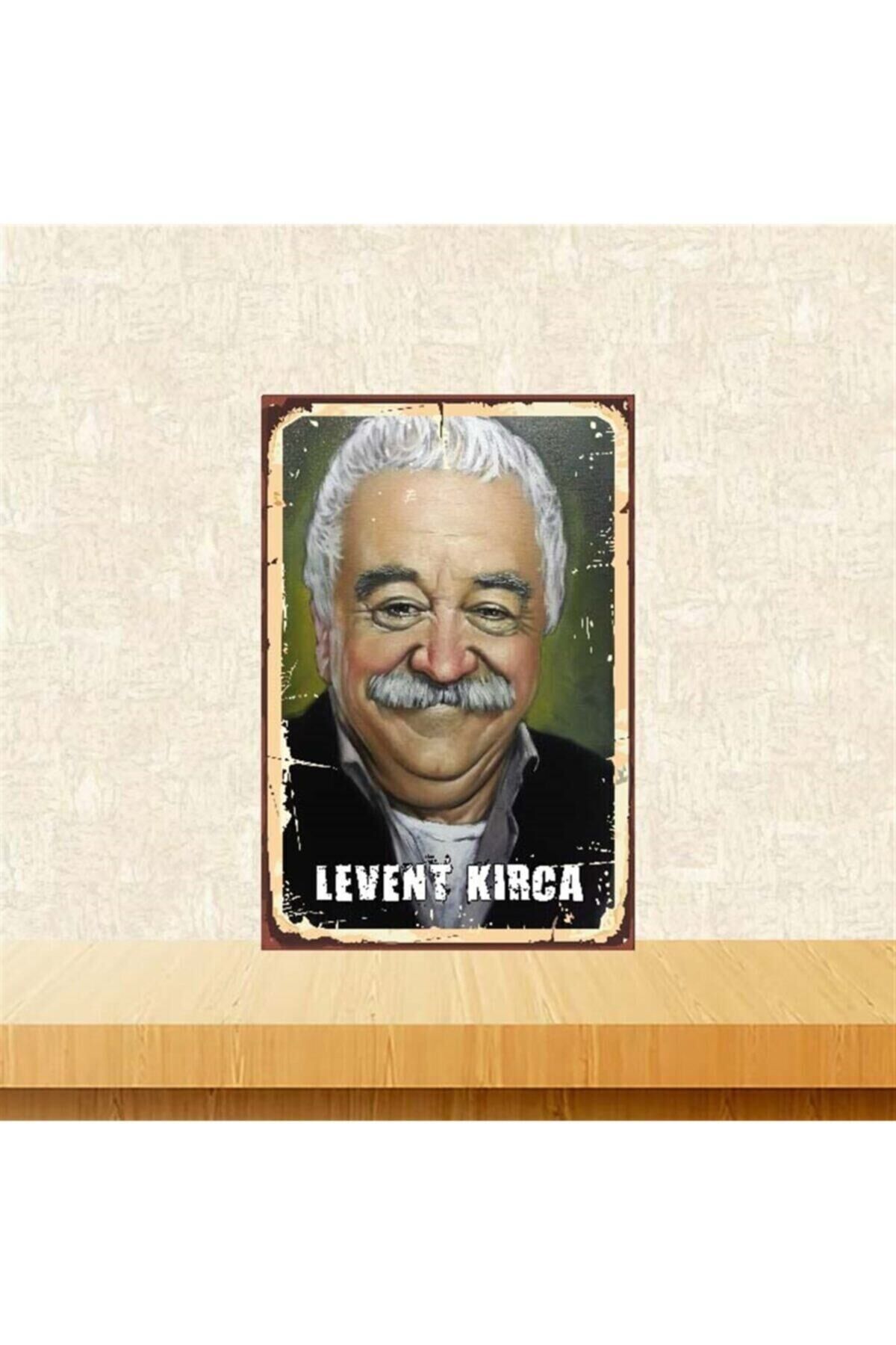 Levent Kırca 20-30 cm Retro Ahşap Poster