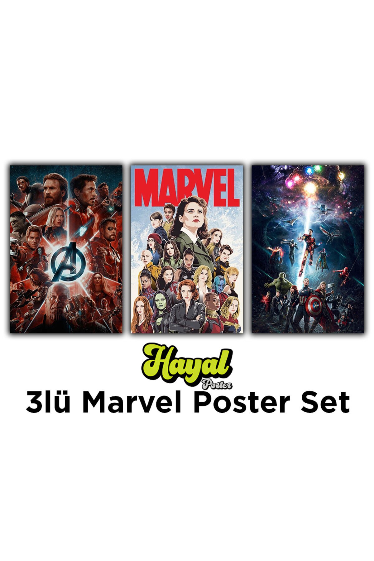 Marvel 3 lü poster set