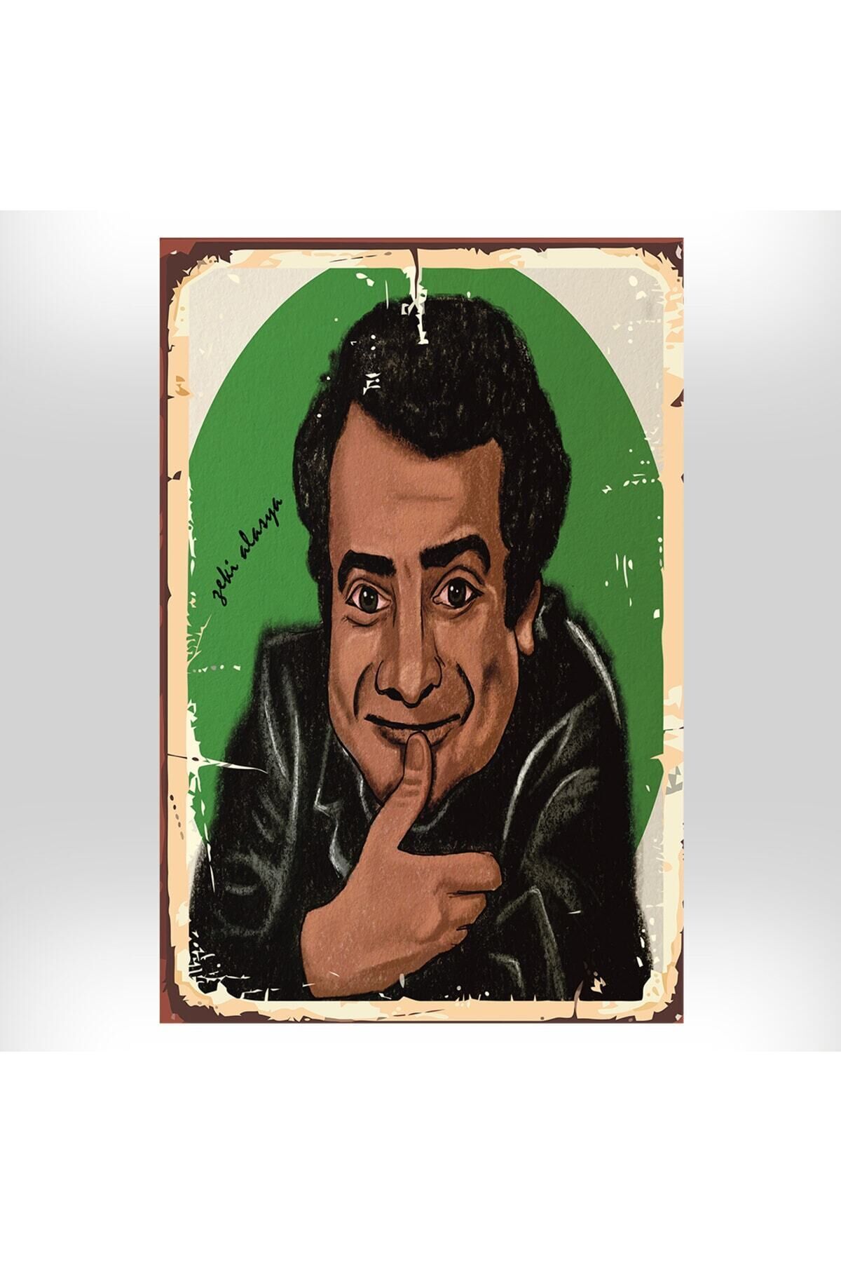 Zeki Alasya Tasarımlı 20x30 Cm Retro Aşap Tablo