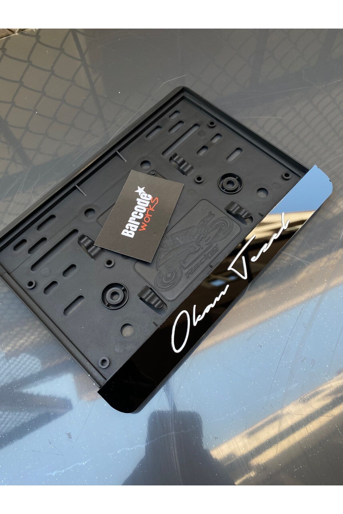 İmzalı Motorsiklet Plakalık Takmatik Model