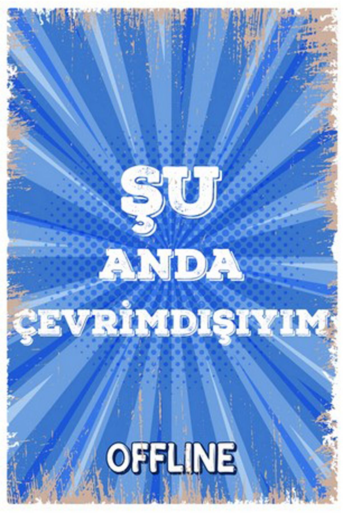 Yazılı Retro Ahşap Poster