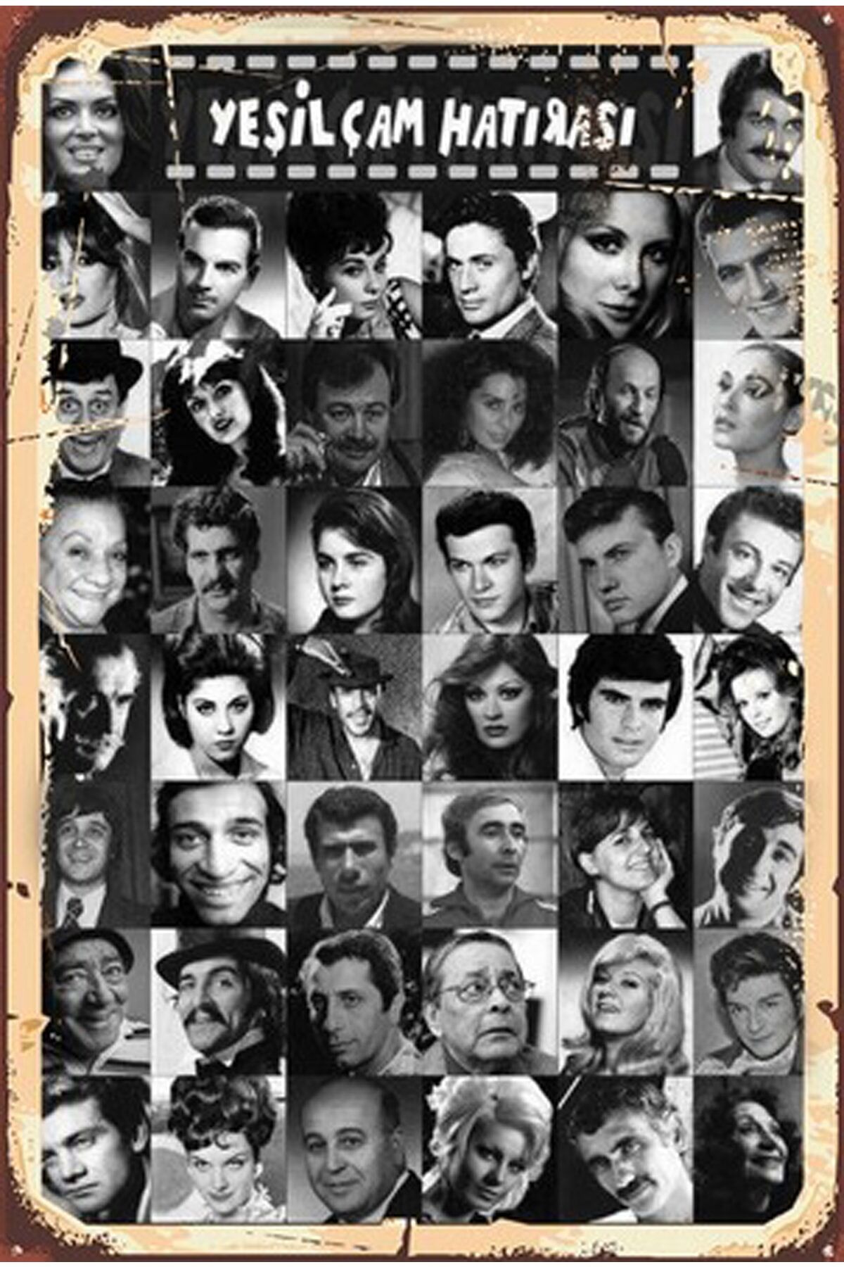 Yeşilçam Hatırası - Retro Ahşap Poster