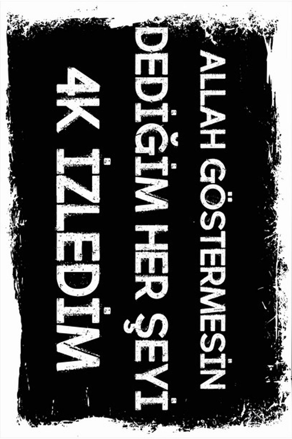 Yazılı Retro Ahşap Poster