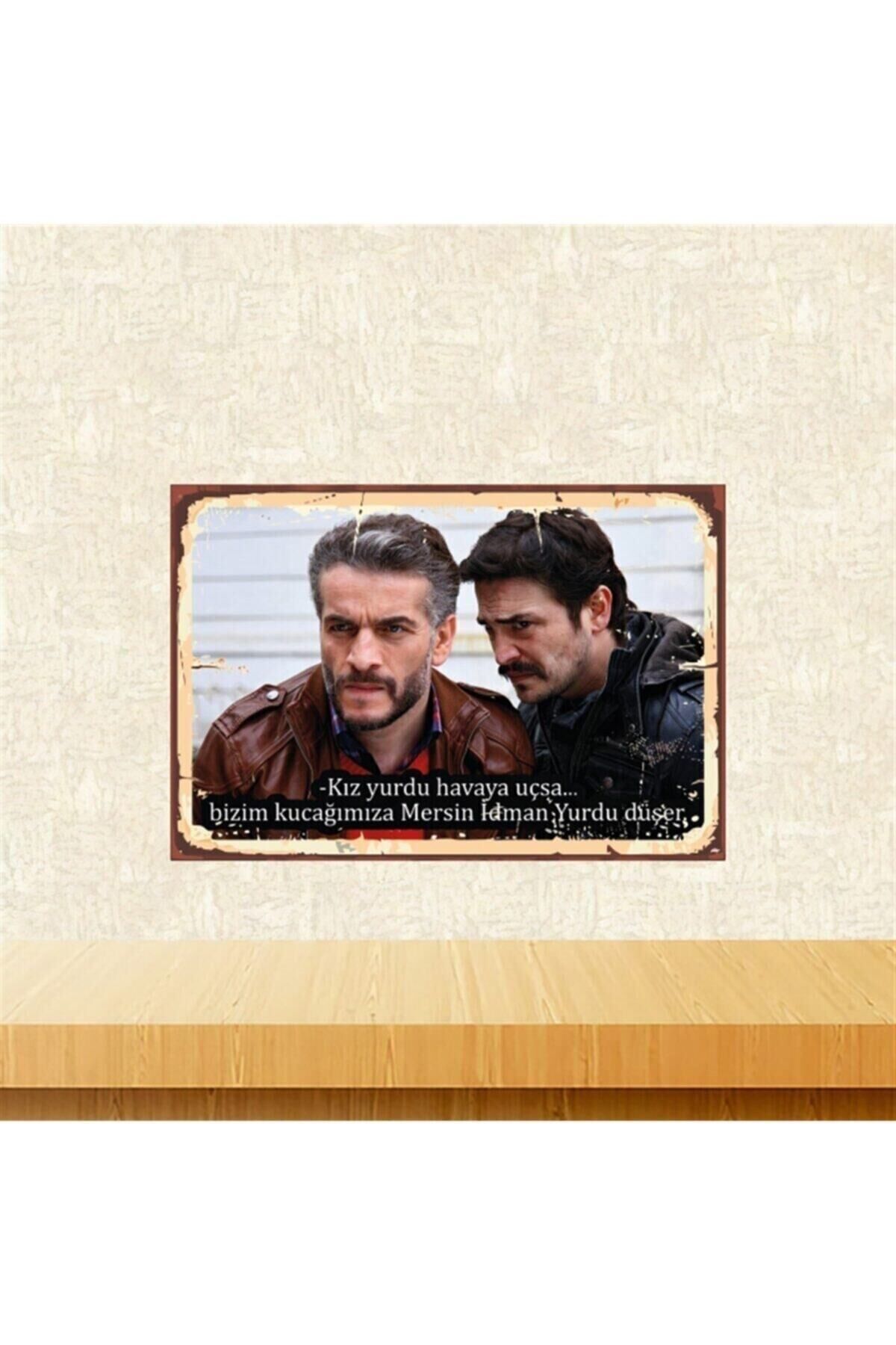 Kardeş Payı Havaya Uçsa 20-30 Cm Retro Ahşap Poster Tkfx4368