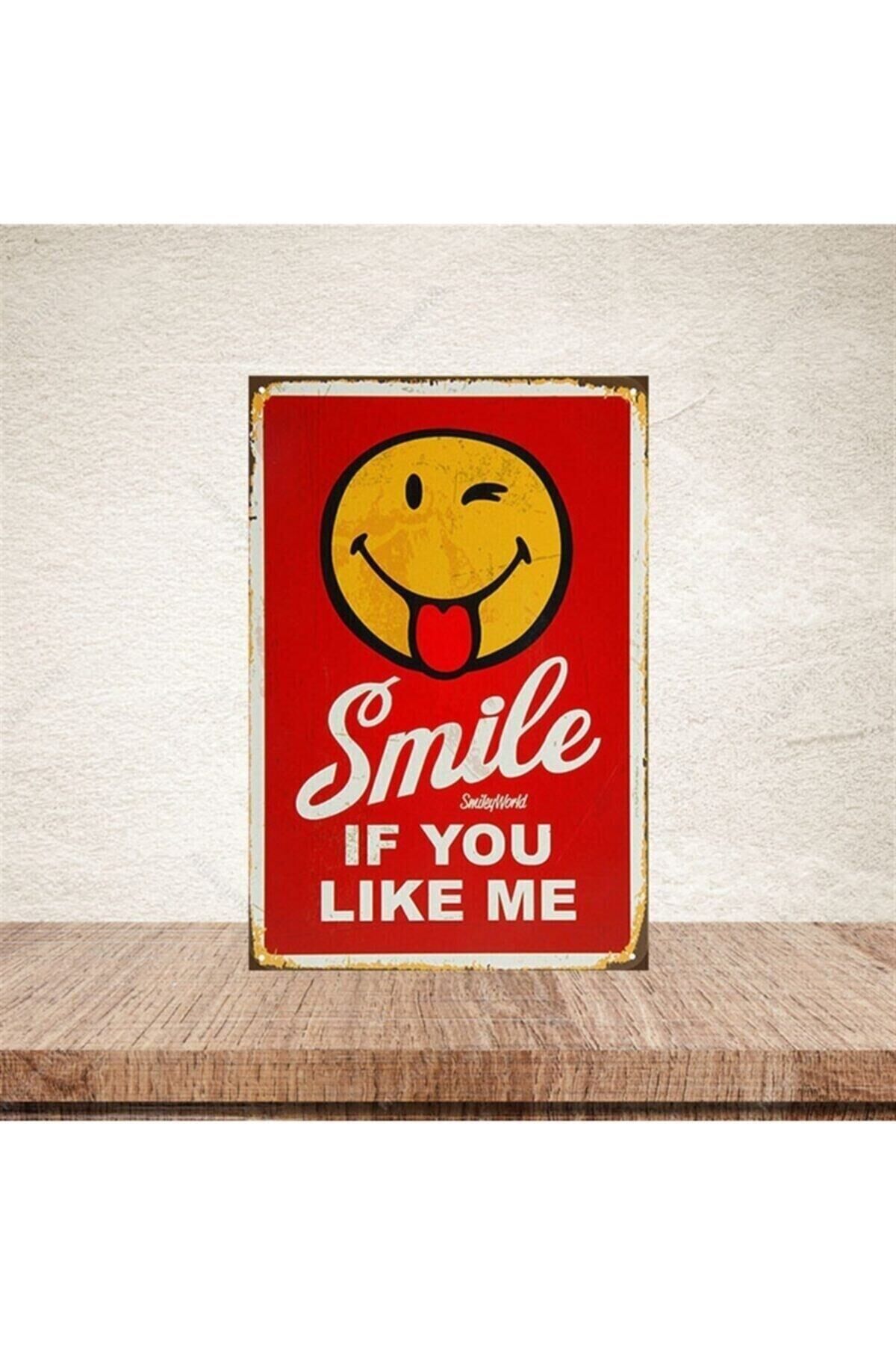 Smile 20-30 Cm Retro Ahşap Poster