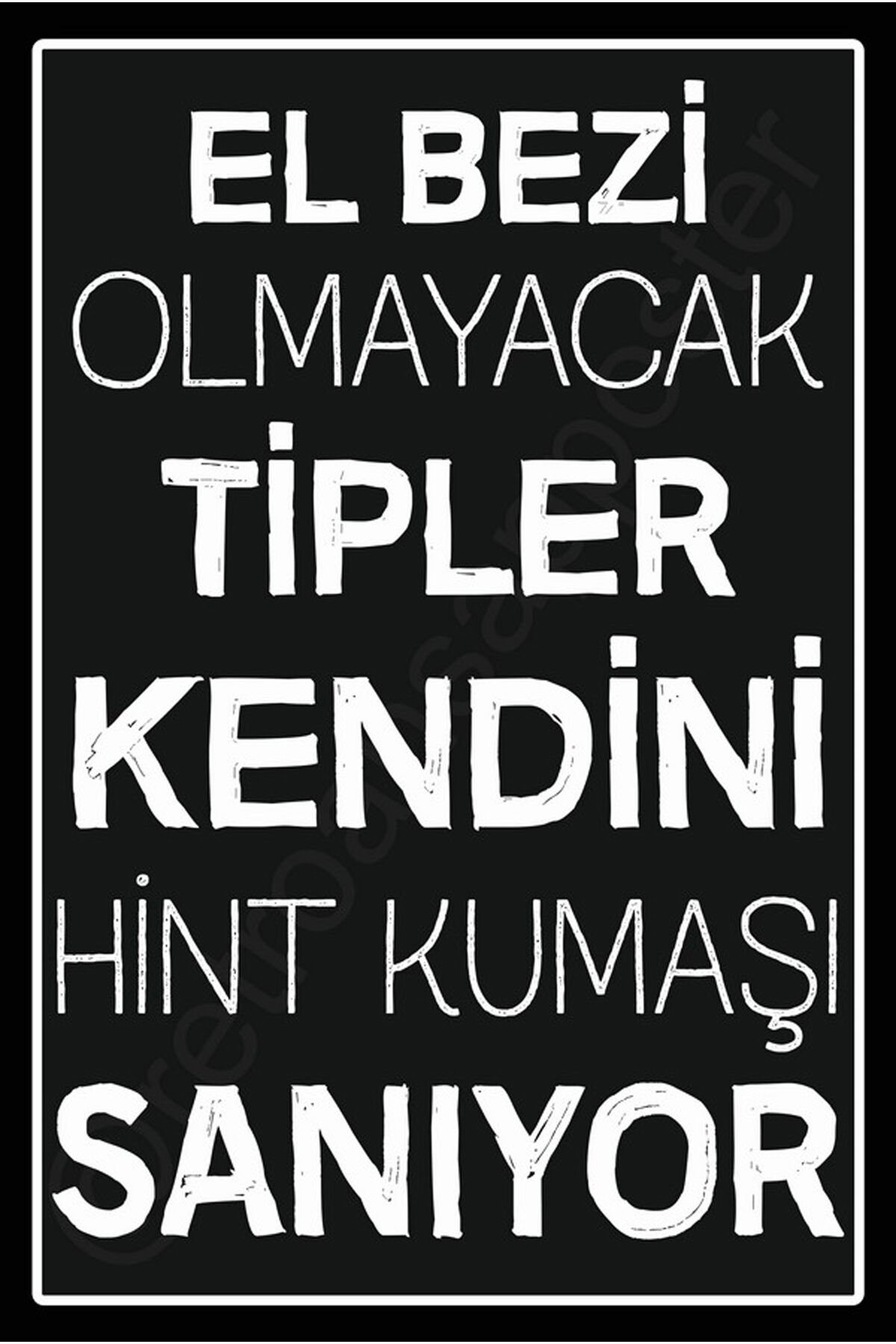 Yazılı Retro Ahşap Poster