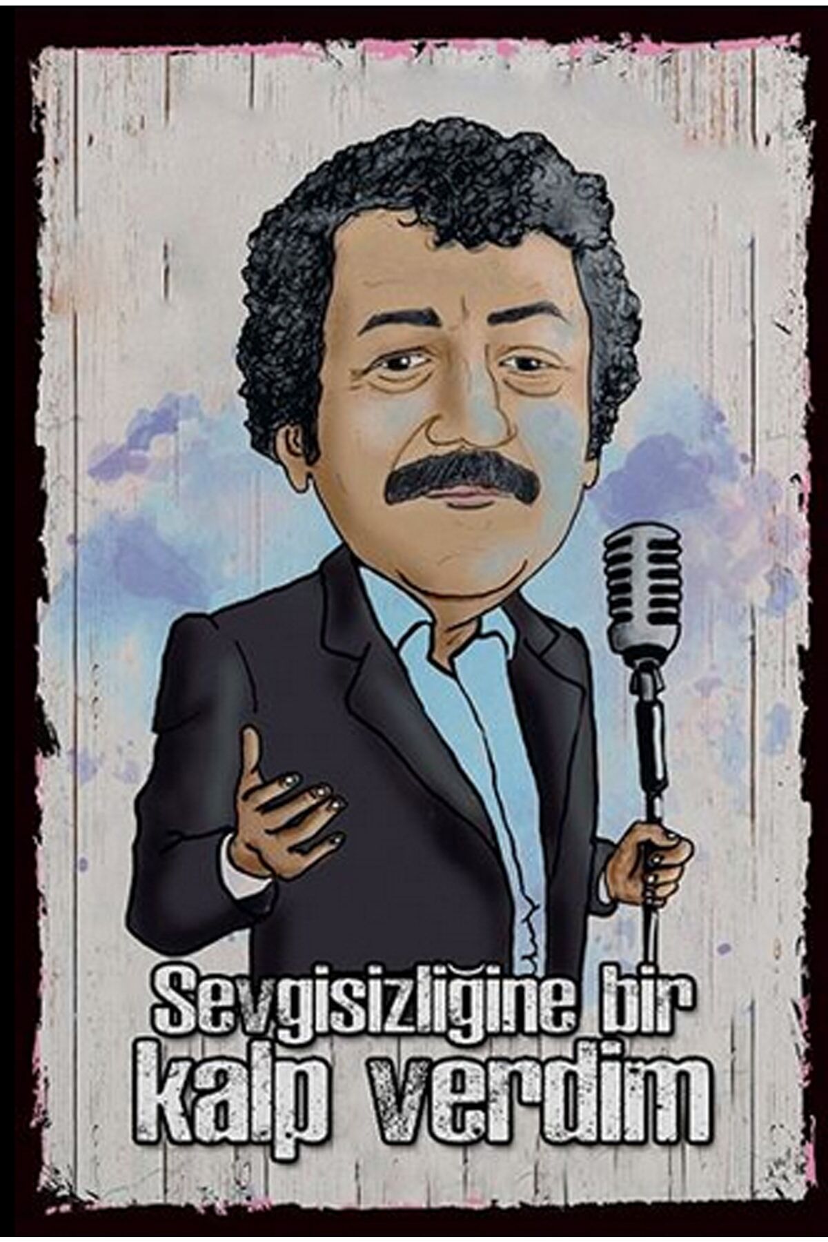 Müslüm Gürses - Retro Ahşap Poster