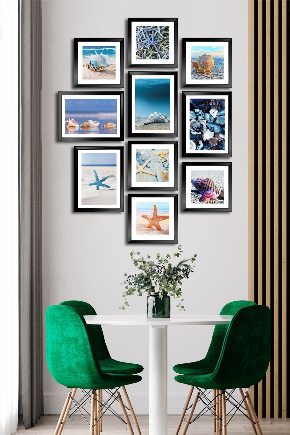 10 Parçalı Çerçeve Görünümlü Mdf Tablo Seti Flm077