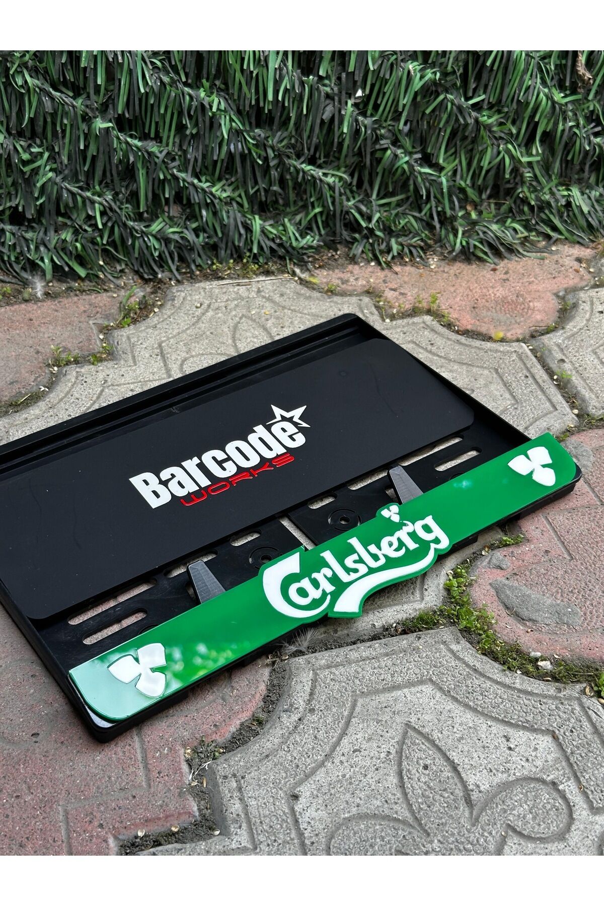 Motorsiklet Plakalık Carslberg Yeşil