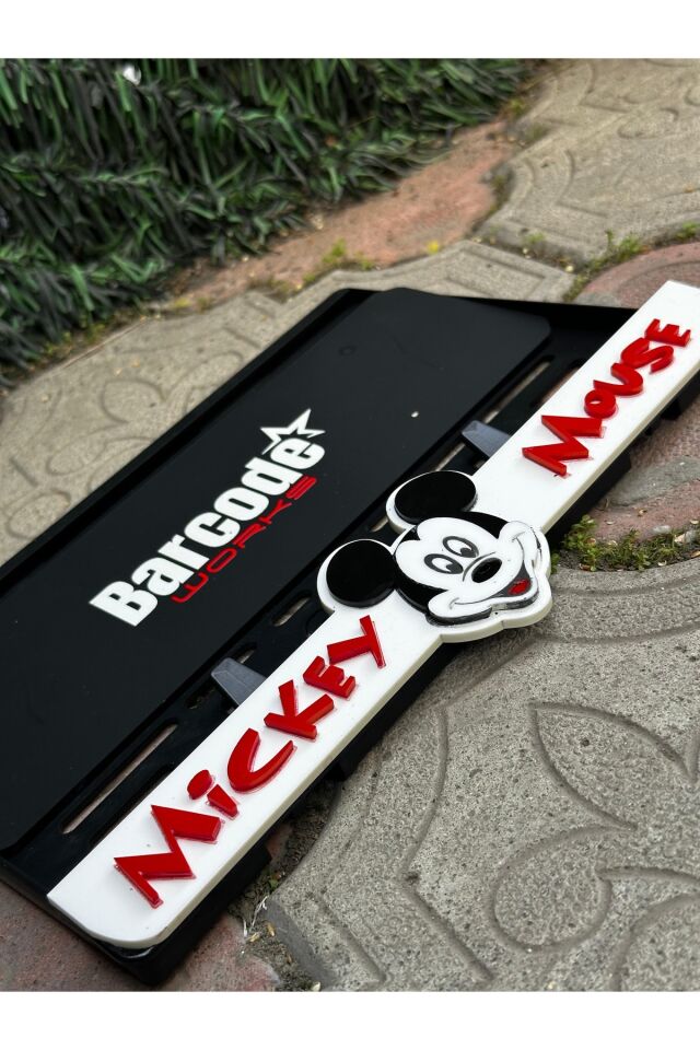 Mickey Mause Motorsiklet Plakalık