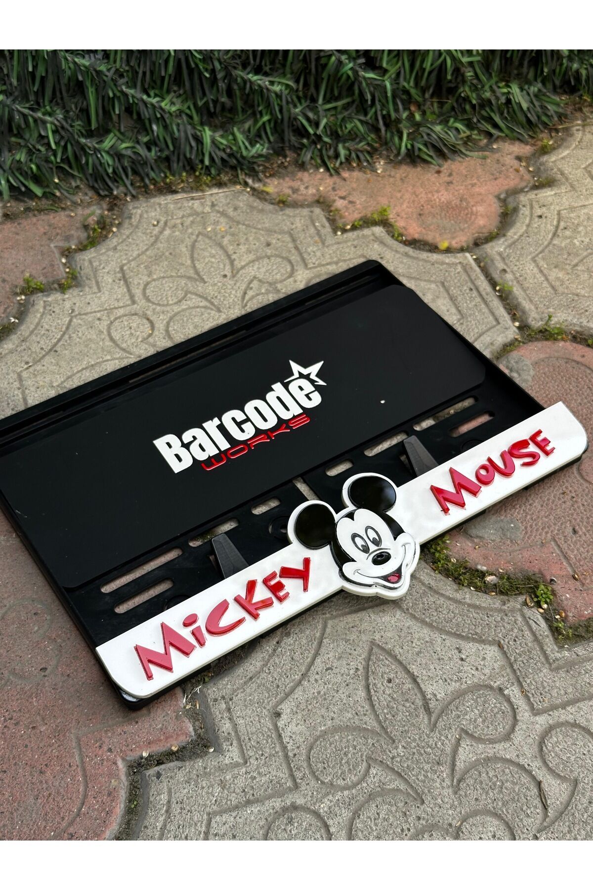 Mickey Mause Motorsiklet Plakalık