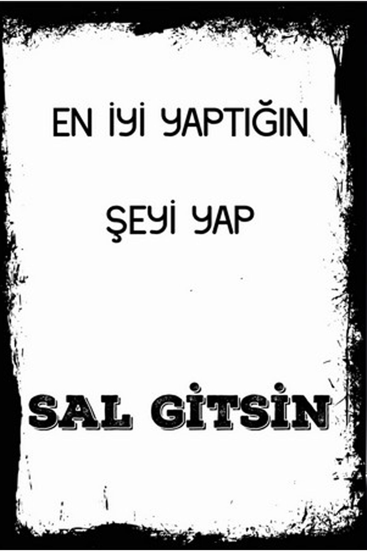 Yazılı Retro Ahşap Poster
