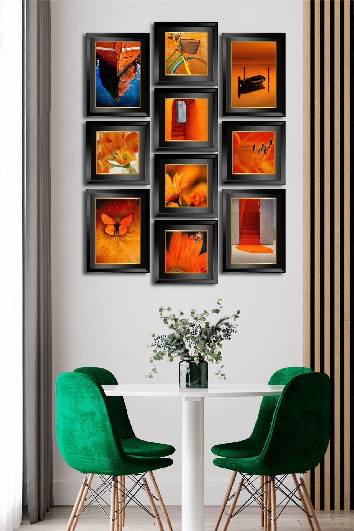 10 Parçalı Çerçeve Görünümlü Mdf Tablo Seti Flm026