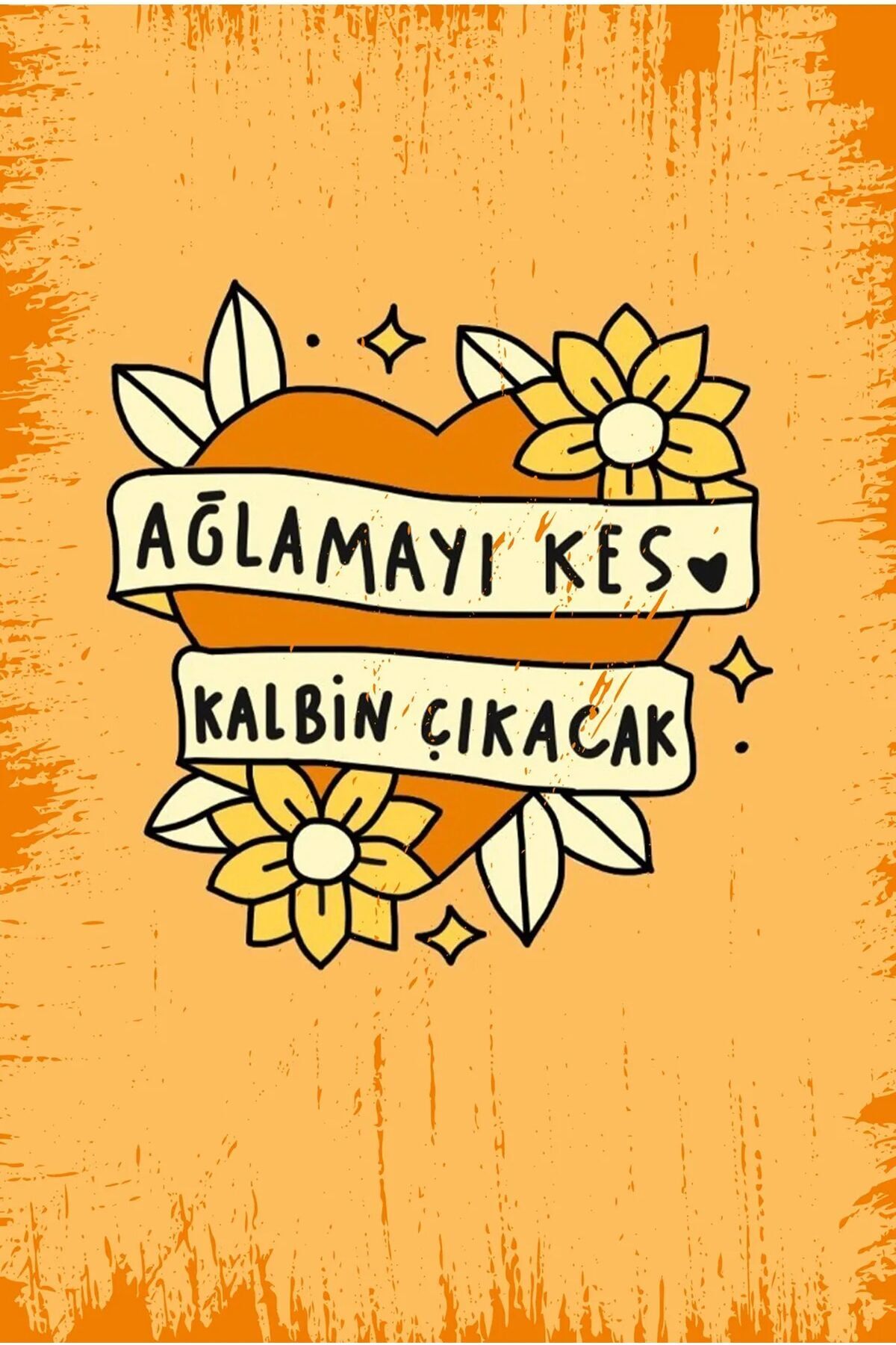 Yazılı Retro Ahşap Poster