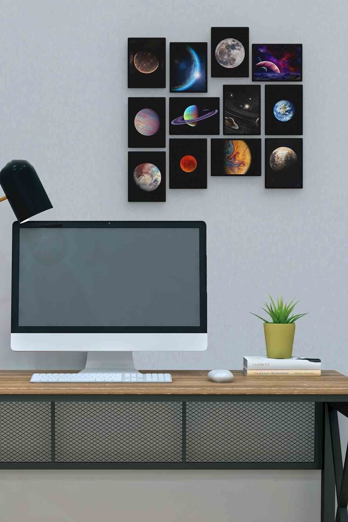 Planet 12 Parça Mdf (ahşap) Tablo Ofis Boyu