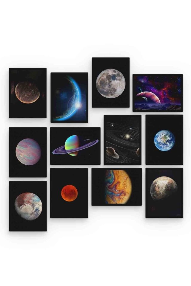 Planet 12 Parça Mdf (ahşap) Tablo Ofis Boyu