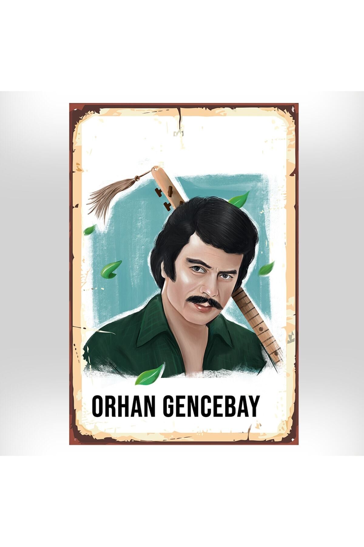 Orhan Gencebay Tasarımlı 20x30 Cm Retro Ahşap Tablo