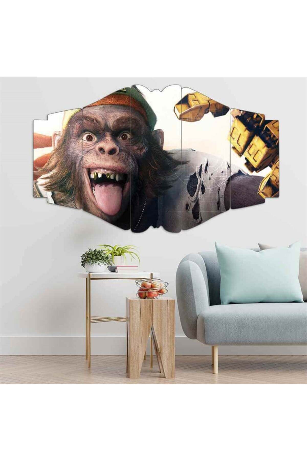 Çılgın Maymun - 5 Parçalı Tablo