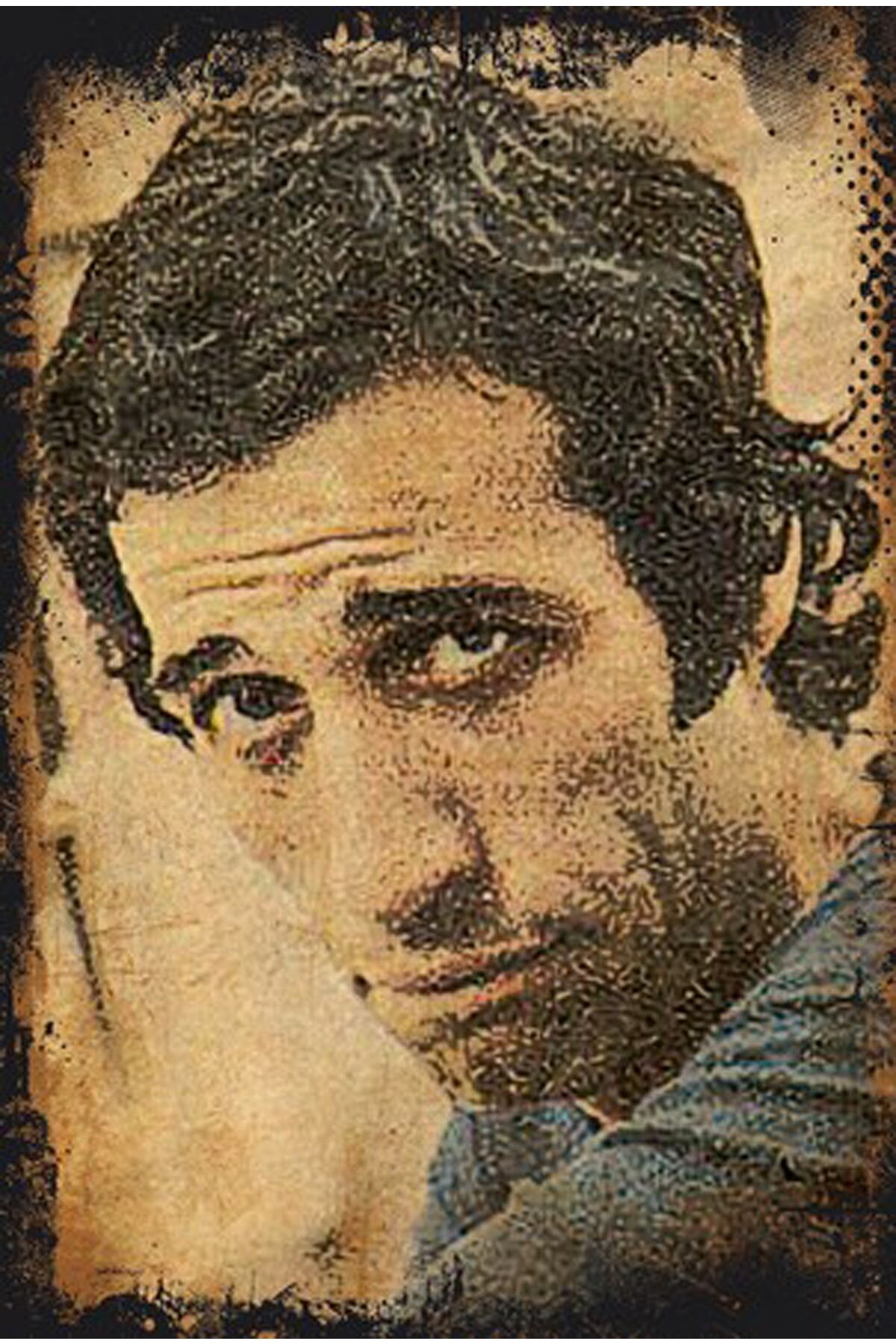 Kemal Sunal Retro Ahşap Poster