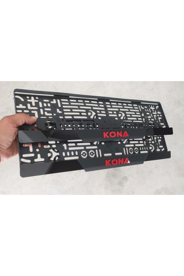 Hyundaı Kona Uyumlu Kabartma Yazılı Takmatik Mat Pleksi Plakalık 2 Adet 3d Piano Black