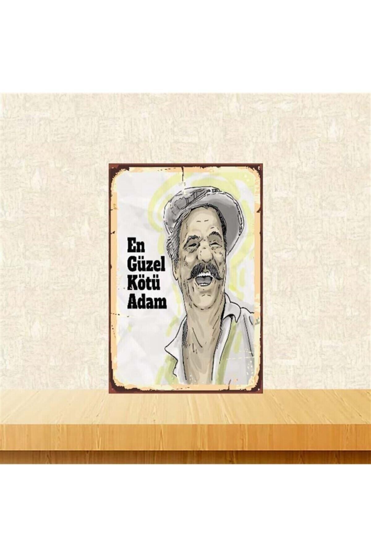 En Güzel Kötü Adam Erol Taş 20-30 Cm Retro Ahşap Poster